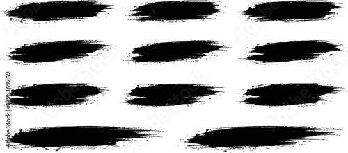 Brushstrokes of Creativity: A collection of dynamic brushstrokes in shades of charcoal and ebony, these bold strokes add a touch of artistic flair to any project.