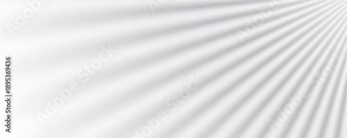 White empty room illuminated by the sun rays with table surface. Product presentation template.