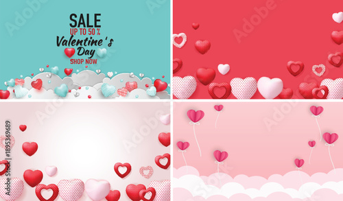 Valentines Day Sale Banner Background