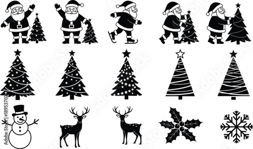 This title includes high-performing keywords like “Christmas icons,” “Santa Claus,” “holiday design,” and “festive symbols,” which are frequently searched by buyers.