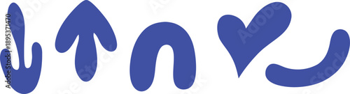 Abstract organic shapes and playful blobs in smooth rounded style. Modern minimal elements inspired by fluid forms, symbols, and decorative marks. Ideal for branding, posters, patterns, and creative 