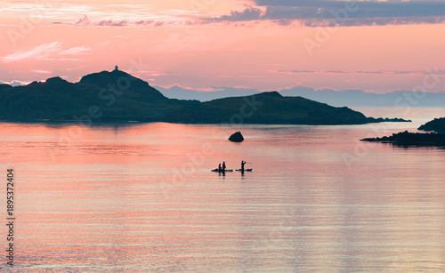 Canvas-taulu Midnight sun, evening, night