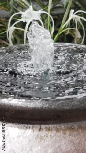 slow motion water jare fountain