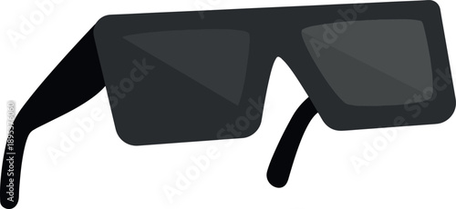Classic black shades vector illustration for eye protection and stylish appearance