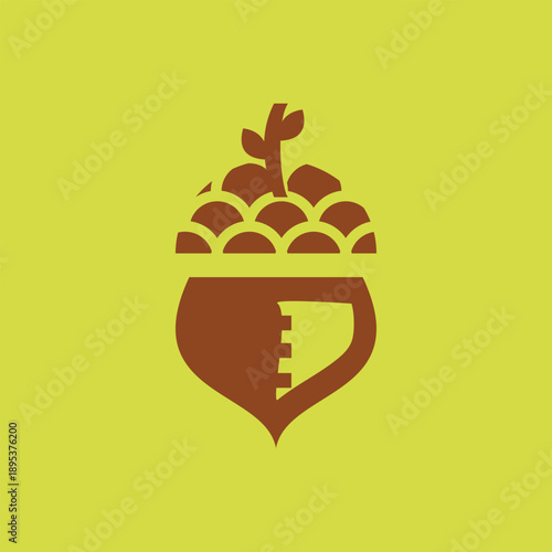 Pine Cone Icon Vector Illustration for Nature, Forest, Ecology and Organic Design