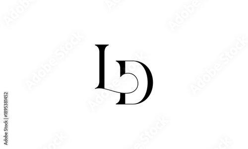 LD initial letters logo or LD monogram