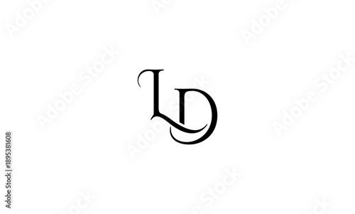 LD initial letters logo or LD monogram
