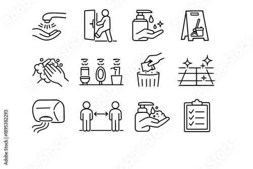 Icon vector disposed holding open towel restroom from icons symbol public distance