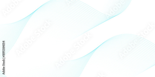 Abstract blue line wave background. Technology abstract lines on white background. Undulate Grey Wave Swirl, frequency sound wave, twisted curve lines with blend effect