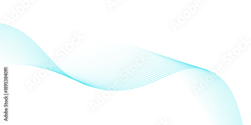 Abstract blue line wave background. Technology abstract lines on white background. Undulate Grey Wave Swirl, frequency sound wave, twisted curve lines with blend effect