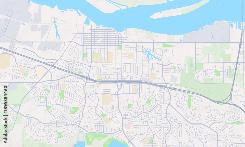 Naklejka premium Antioch California map