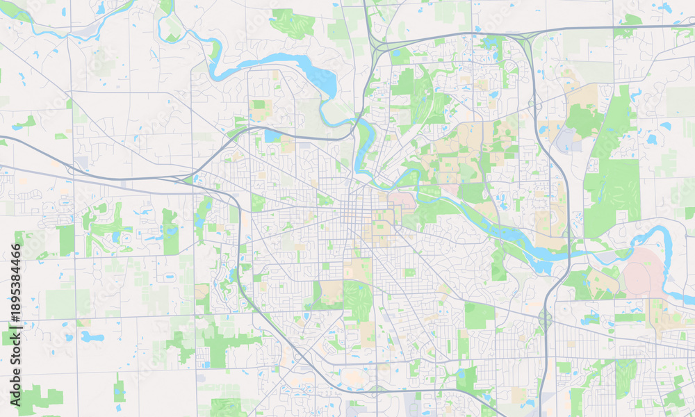 Fototapeta premium Ann Arbor Michigan map