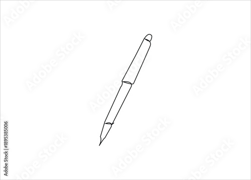 Ballpoint pen single line art template.