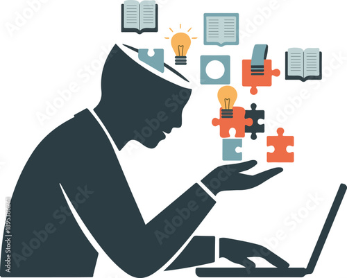 Knowledge Overload and Information Consumption Concept