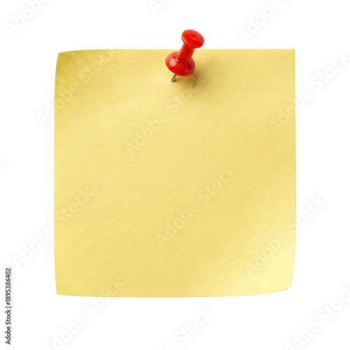 Εκτύπωση καμβά Yellow sticky note with red pushpin