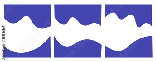 Collection of dividers shape templates. Modern separator header for website and app. Curve lines, wave collection of abstract design element for top and bottom page web site.