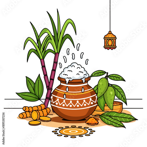 orange juice in a pot pongal
