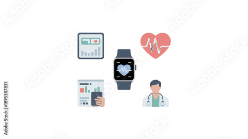 A smartwatch tracking a healthy heart.