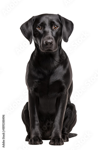 Wallpaper Mural Black Labrador Retriever Dog Sitting Portrait Isolated Transparent Background Torontodigital.ca
