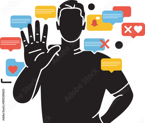 Digital Distraction and Multitasking Overload Concept