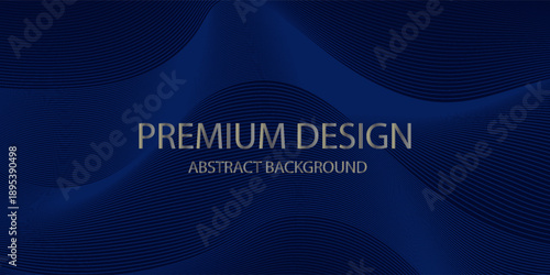 Premium background design with diagonal dark blue line pattern. Vector template for digital luxury banner, invitation, voucher, certificate. Eps10