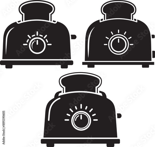 Kitchen appliance toasters with dial