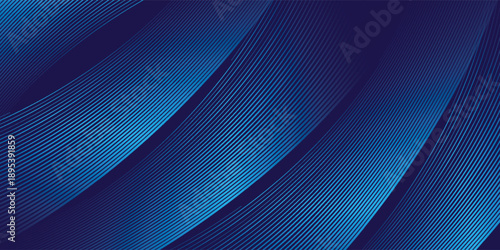 Abstract blue background with glowing curved lines. Shiny blue swirl curve lines design. Spiral lines. Geometric oval pattern.