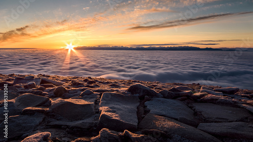 Sunrise at Babia Góra mountain, Poland