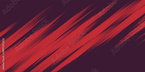 Red halftone dots blue color pattern gradient grunge texture background. Dot pop art comic sport style vector illustration. Eps10