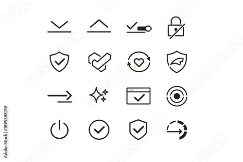 Icon affordance vector flow generation readiness toggle abstract cue image simple contextual