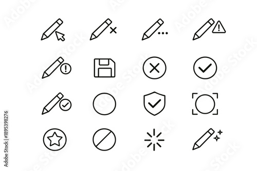 Indicator vector changes state simple unsaved cue safety marker icon exit image