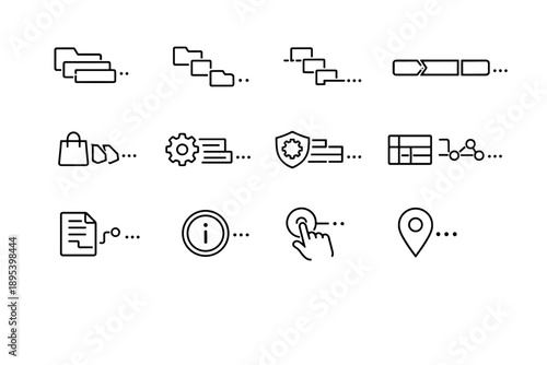 Category interaction icon navigation breadcrumb path context hierarchy vector generation simple image