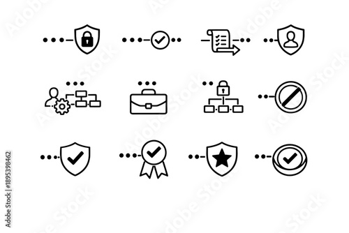 Grid seal vector badge enterprise breadcrumbs lock minimalist ux icon ribbon policy