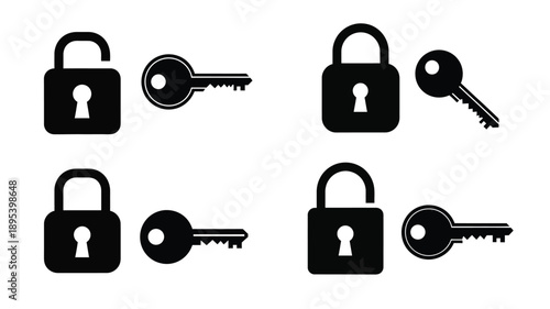 Two black toilet icons displayed side by side a simple silhouette