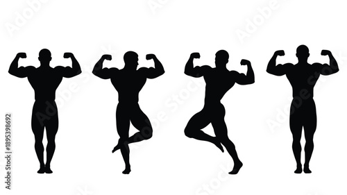 Three black safety vests with reflective stripes a stark silhouette