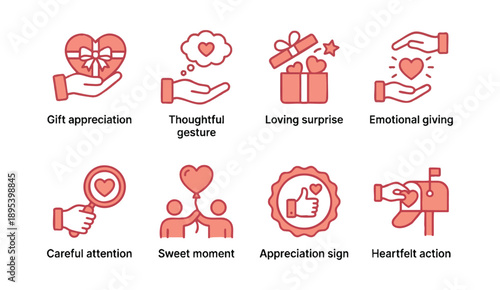 Heartfelt gestures and symbols of love and appreciation
