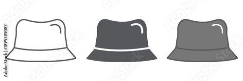 Panama hat line icon, clothes and accessory, cap sign, vector graphics, a linear pattern on a white background.