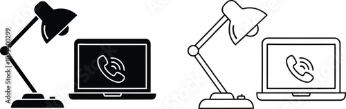 Work From Home Setup Icons