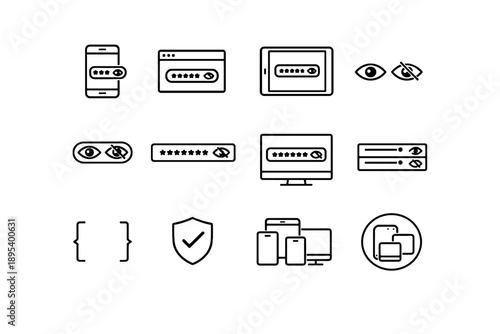 Badge consistency row simple desktop field image compact password icon vector responsive