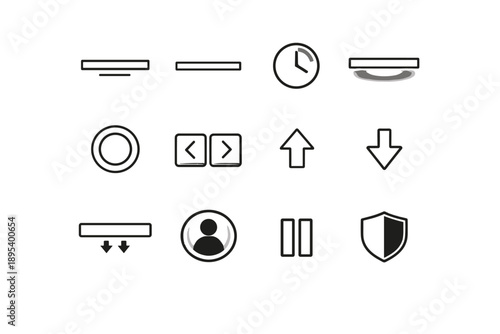 Arrows generation simple hidden scroll image hover high icon up page vector