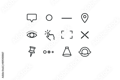 Ring attention vector caret anchor image icon pin cross hint persistent simple