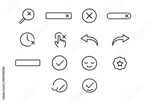 Icon generation instant text cleared simple cross image redo state vector seal