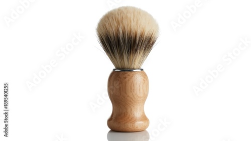 Luxury shaving brush with natural bristles and wooden handle