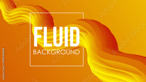 Dynamic Orange Fluid Wave Abstract Background Design