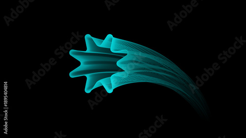 Dynamic Blue Purple Fluid Waves Abstract Background