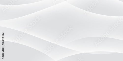 Curtain white wave soft shadow and blurred. frabic shapes curve designs. abstract backround on isolated. Vector Modern