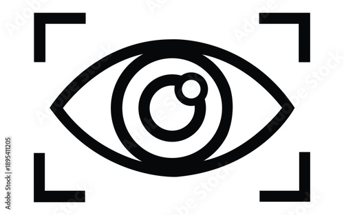 Digital eye scan symbol for security and surveillance