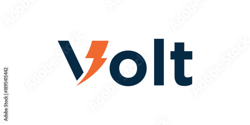 word mark volt logo design, typography text volt graphics vector template