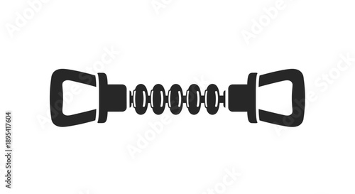 Black and white illustration of a stylized caterpillar or segmented creature