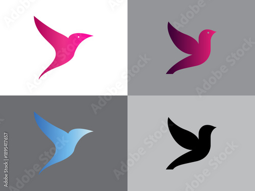 A collection of bird logos vector .